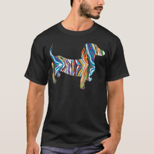 T-shirts Dachshund - Zbra psicadélico Doxie