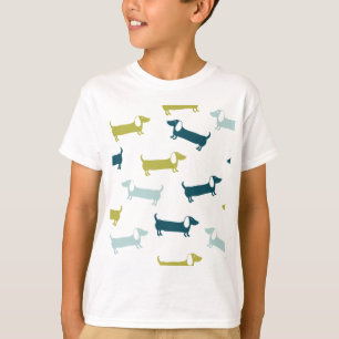 T-shirts Dachshunds bonitos em grandes cores