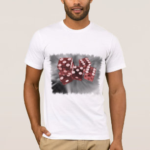 T-shirts Dados vermelhos Las Vegas do rolo alto