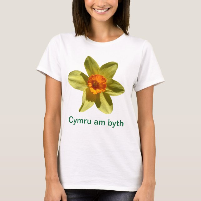 T-shirts Daffodil, byth de Cymru am (Frente)