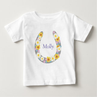 T-shirts Daisy Floral Horse Shoe Garment