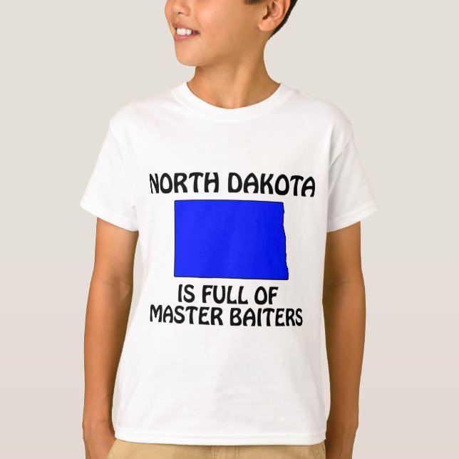 T-shirts Dakota do Norte - Cheio de Mestres Iscas (Frente)