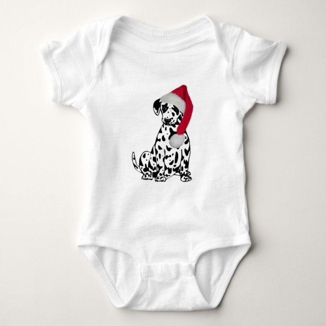 T-shirts Dalmatian do Natal (Frente)