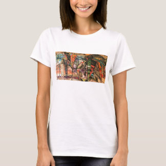 T-shirts Dama de Vestido Roxo