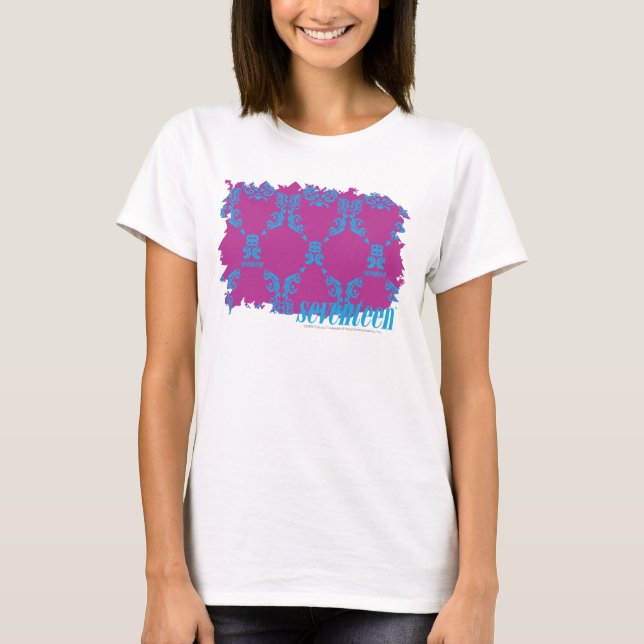 T-shirts Damasco 2 Aqua-Roxos (Frente)