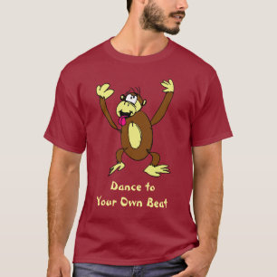 T-shirts Dança ao seus próprios macaco da batida