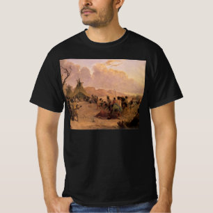 T-shirts Dança da Medicina Indígena Americana Vintage por E