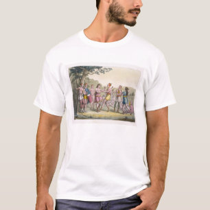 T-shirts Dança indiana canadense na noite (engra da cor
