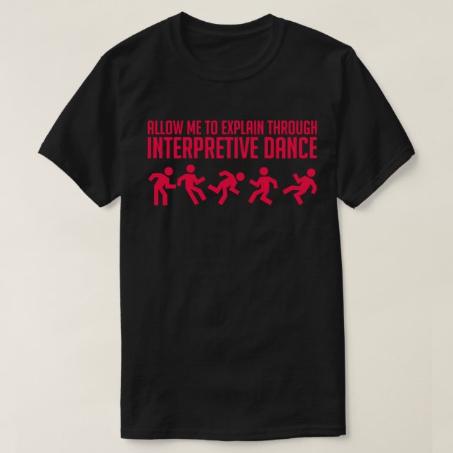 T-shirts Dança interpretativo - T vibrante escuro (Frente do Design)