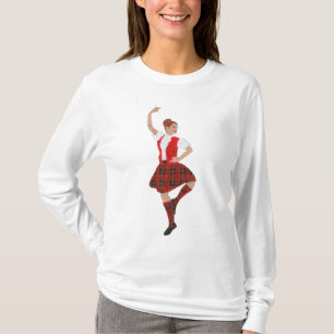 T-shirts Dançarino das Terras Altas Escocesas Tartan Wallac