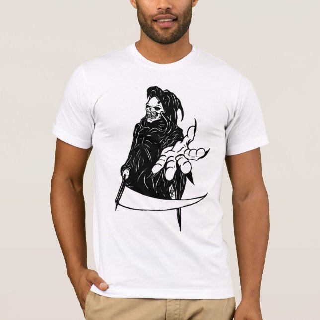 T-shirts Dando boas-vindas à ceifeira (Frente)