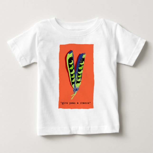 T-shirts dar às ervilhas uma laranja-acaso (Frente)