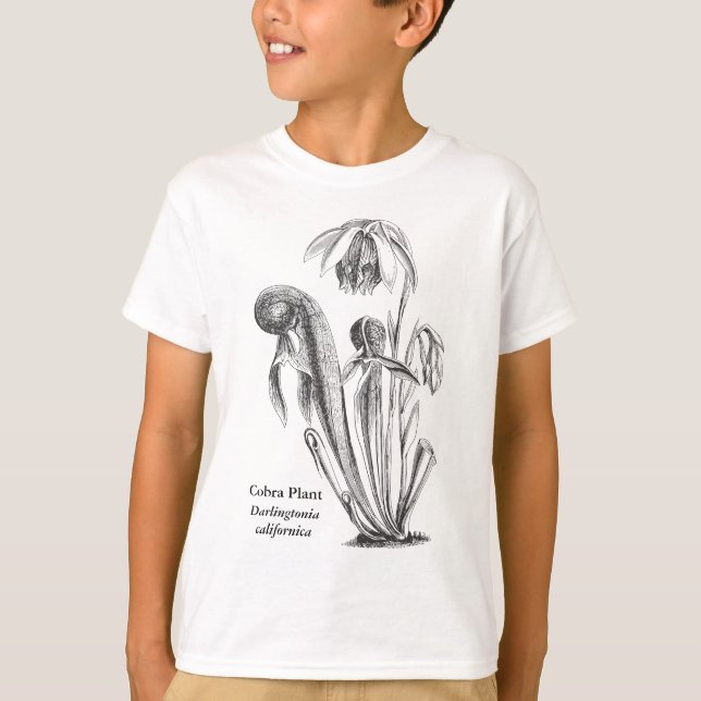T-shirts Darlingtonia californica, Planta Carnívora (Frente)