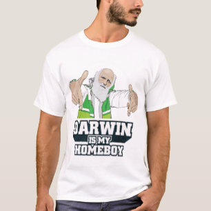 T-shirts Darwin é meu ficar em casa (a cor completa)
