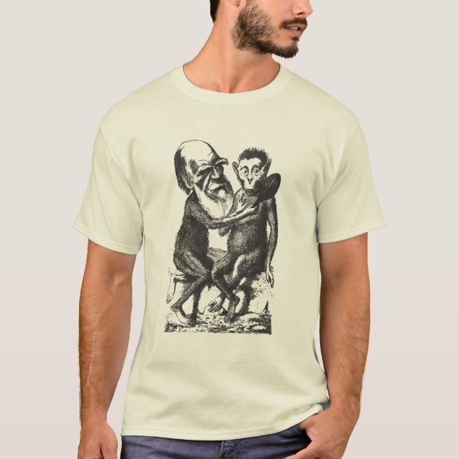 T-shirts Darwin & macaco (Frente)