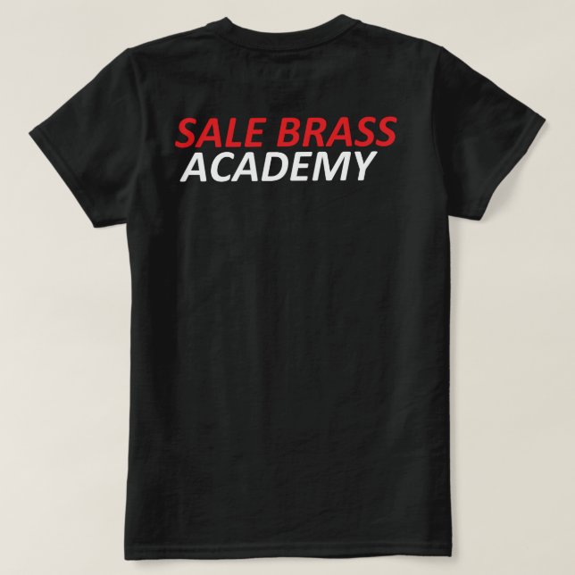 T-shirts Das mulheres de bronze da academia da venda o (Verso do Design)