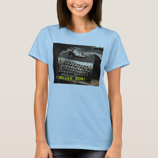 T-shirts datilografe o escritor (Frente)
