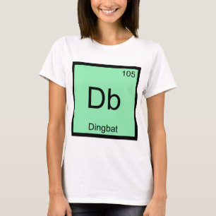 T-shirts Db - Símbolo de Elemento de Química Dingbat - Funn