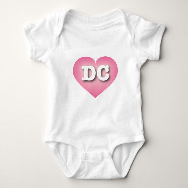 T-shirts DC Pink Fade Heart - Eu amo DC (Frente)