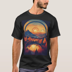 T-Shirts de Ação - Fusão da Natureza e da IA