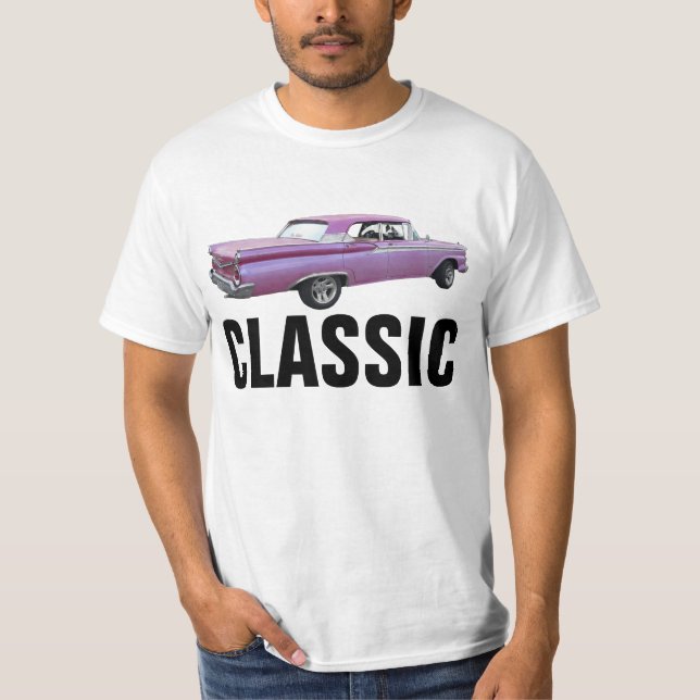 T-Shirts de aniversário de CARRO CLÁSSICO (Frente)