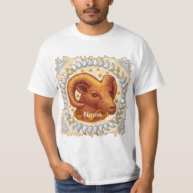 t-shirts de aniversário do Aries (Frente)