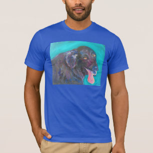 T-Shirts de Arte de Cachorro Preto Revestido