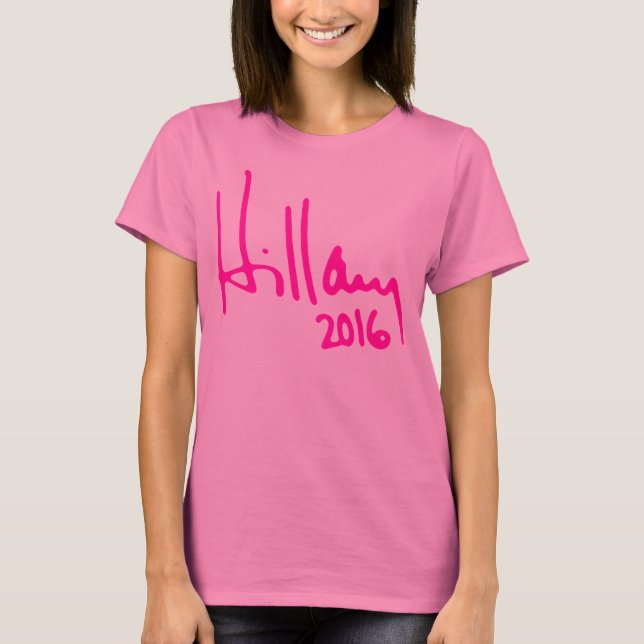 T-SHIRTS DE "AUTÓGRAFO HILLARY 2016" (Frente)