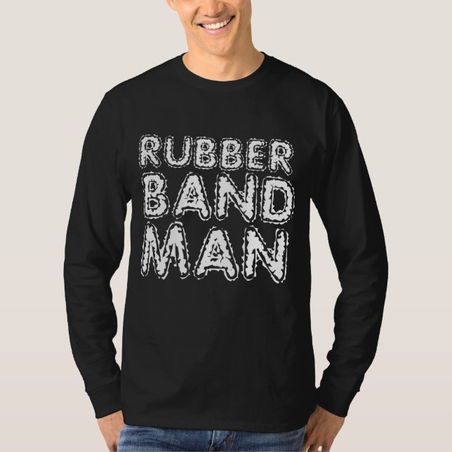 T-SHIRTS DE BANDA DE BORRACHA DOS HOMENS (Frente)