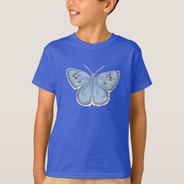 T-Shirts de Borboleta Azul Grande (Frente)