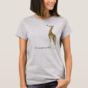 T-shirts de borboleta de girafa