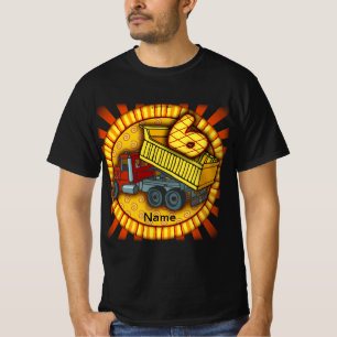 t-shirts de caminhões de 6 Birthday Dump