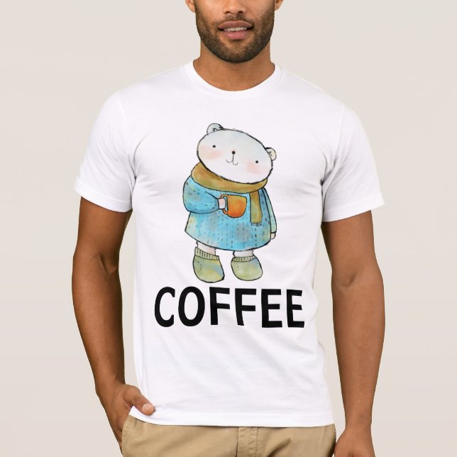 T-SHIRTS DE CARNE DE CAFÉ (Frente)