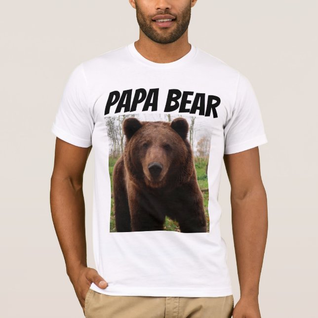 T-SHIRTS DE CARNE GRIZZZLY DO pai (Frente)