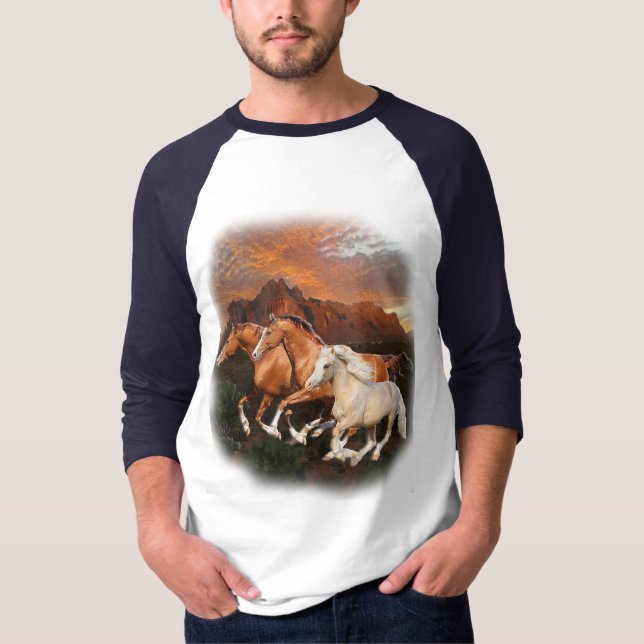 t-shirts de cavalo selvagem (Frente)