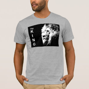 T-Shirts de Cinza de Heather Lion, de Capa Curta, 