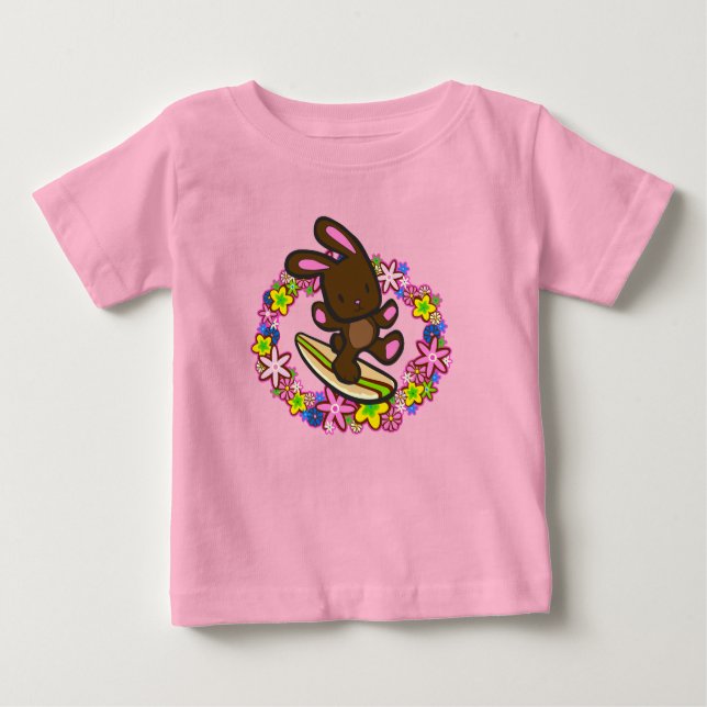T-Shirts de Criança de coelhão para surfe de choco (Frente)