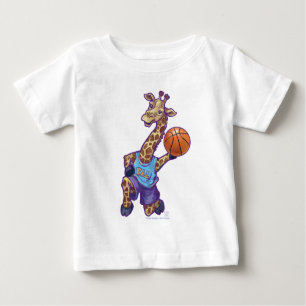 T-Shirts de Criança Girafa de basquete