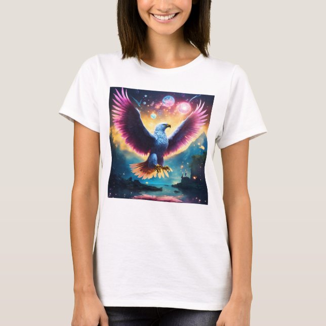 T-Shirts de Crystal Eagle de Espírito Selvagem (Frente)