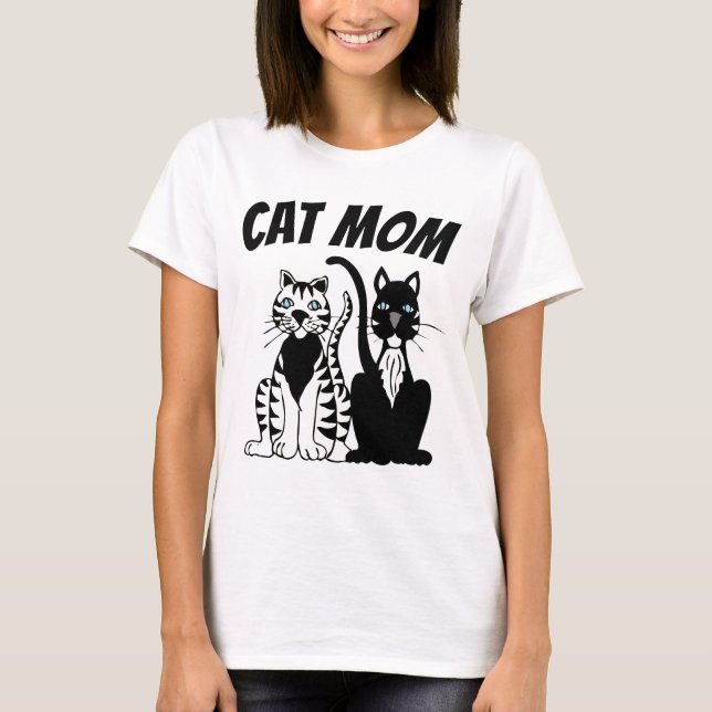 T-shirts de damas MOM CAT (Frente)