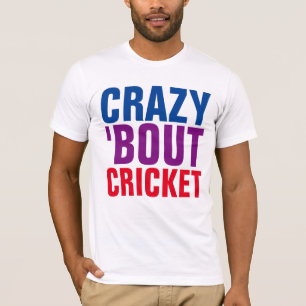 T-shirts DE ESPORTE DE JOGO CRICKET, LOUCAS SOBRE 