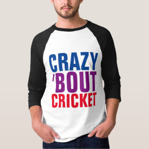 T-shirts DE ESPORTE DE JOGO CRICKET, LOUCAS SOBRE 