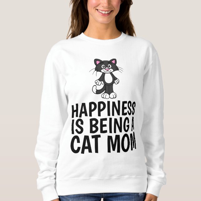 T-Shirts DE FELICIDADE DA MOM CAT (Frente)