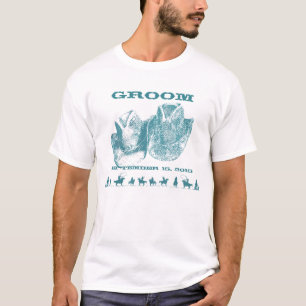 T-Shirts de Festa de casamento do Groom Ocidental