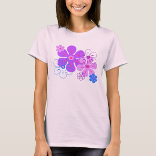 T-Shirts de Gal Tropical de Chuva Flor