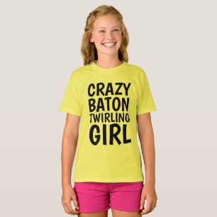 T-shirts DE GAROTA DE CAÇADA DE BATON LOUCO