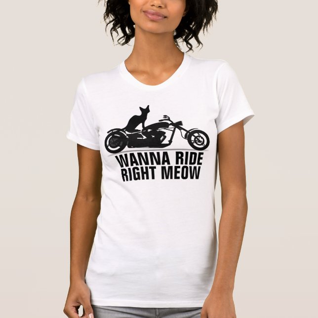 T-shirts de gata e moto (Frente)