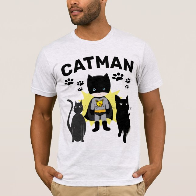 T-Shirts de gato de Caras CATMAN (Frente)