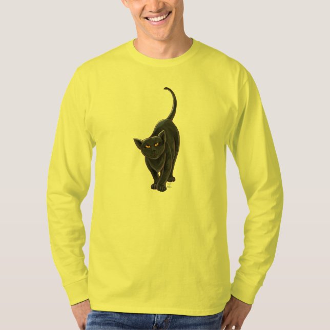 T-Shirts de Gato Negro (Frente)