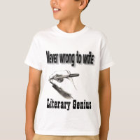 t-shirts de gênio literário